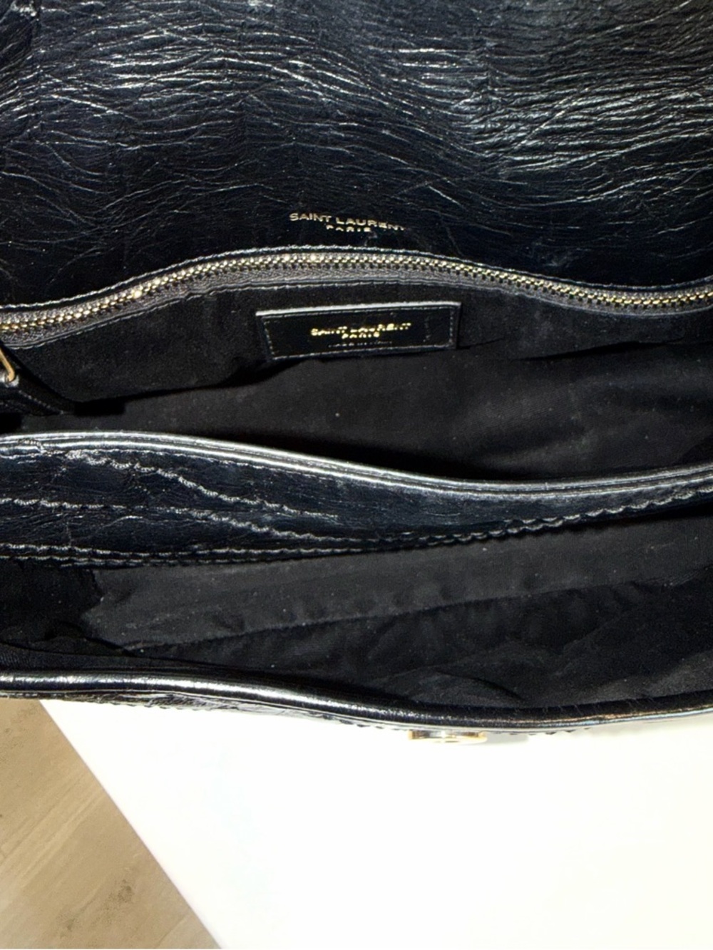Saint Laurent Niki bag medium in vintage leather black - Picture 8 of 13